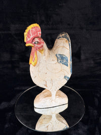 Thumbnail for Hand Wooden Carved Rooster Statue – Rustic Folk Art Painted Chicken 15