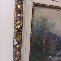 Thumbnail for 19th L. Century Henry Oil painting Castle Study 44×36cm See Gold Frame Antique.22