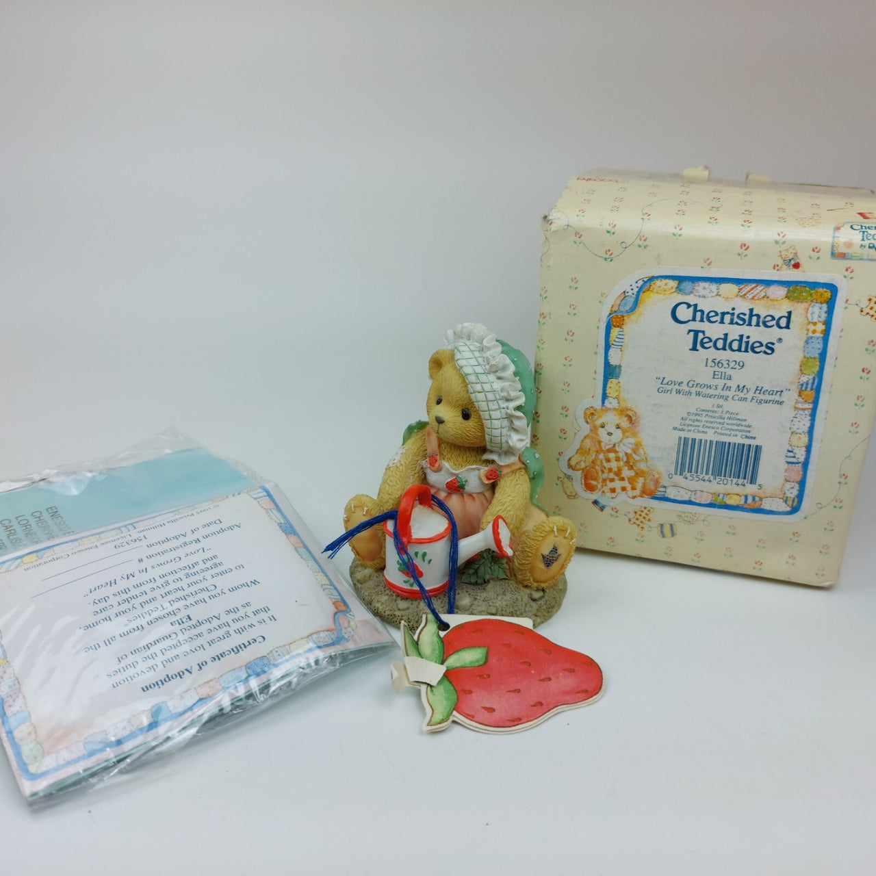 Cherished Teddies Ella Love Grows 156329 Watering Can Bear Boxed 1995 kids decor2