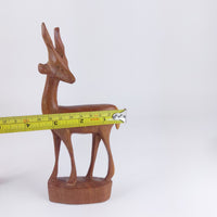 Thumbnail for Vintage Hand-Carved Wooden African Antelope & Gazelle Ornaments -Set of 2 Animal8