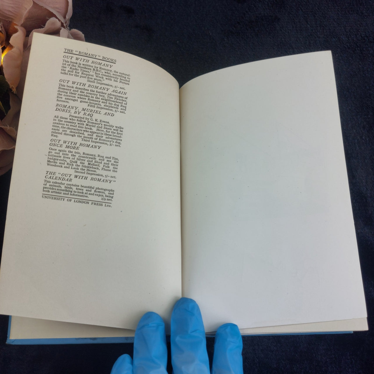 1941 Romany Out by the Sea  Bramwell Evens Hardcover BBC Nature Book edit first 5