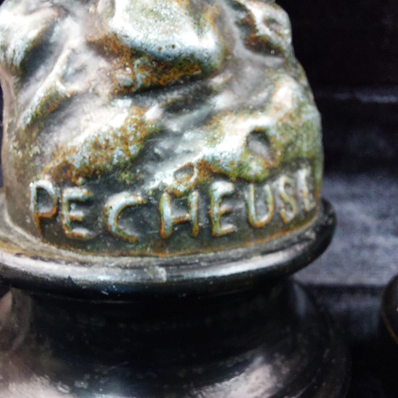 Vintage Pecheuse Pecheur Fisherman & woman Statues Pair Patina Bronze Look8