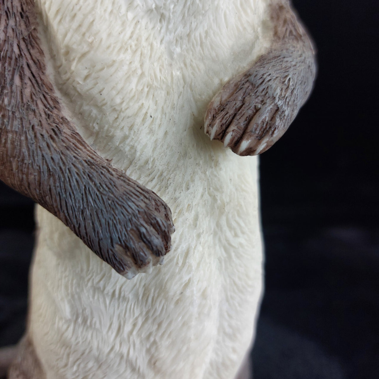 Large Standing Otter Wildlife Figurine 12in Handcrafted Base Wood Heavy 1615g6