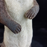 Thumbnail for Large Standing Otter Wildlife Figurine 12in Handcrafted Base Wood Heavy 1615g6