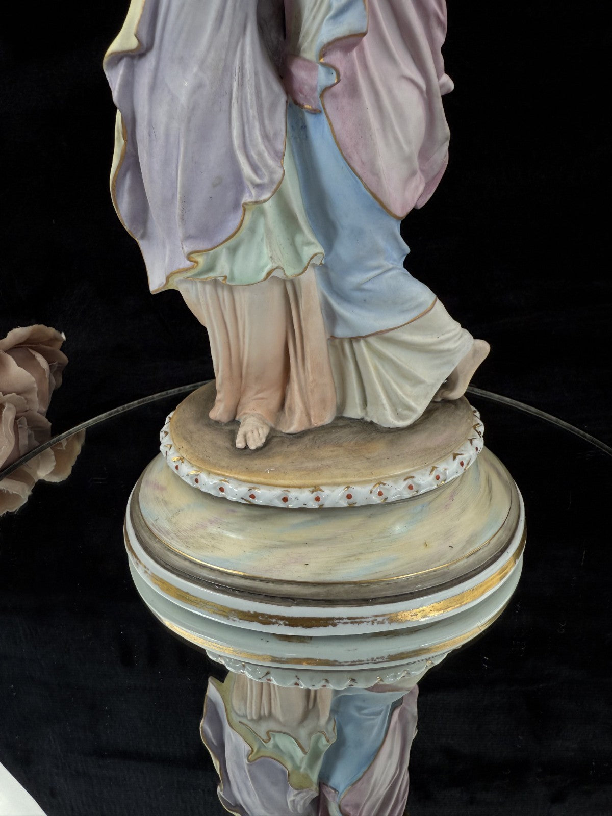 Antique NH Porcelain Two Greek Goddesses Figurine Candle Holder Classical Decor7