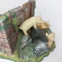 Thumbnail for Rare The Leonardo Collection Farmyard Friends   1998 Piglets Figurine  3.35