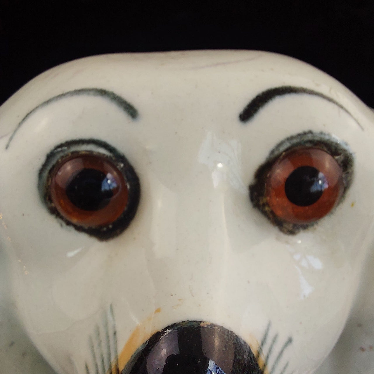 Staffordshire 19th Century antique porcelain Dog figurine 10.5" Spaniel9