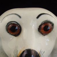 Thumbnail for Staffordshire 19th Century antique porcelain Dog figurine 10.5