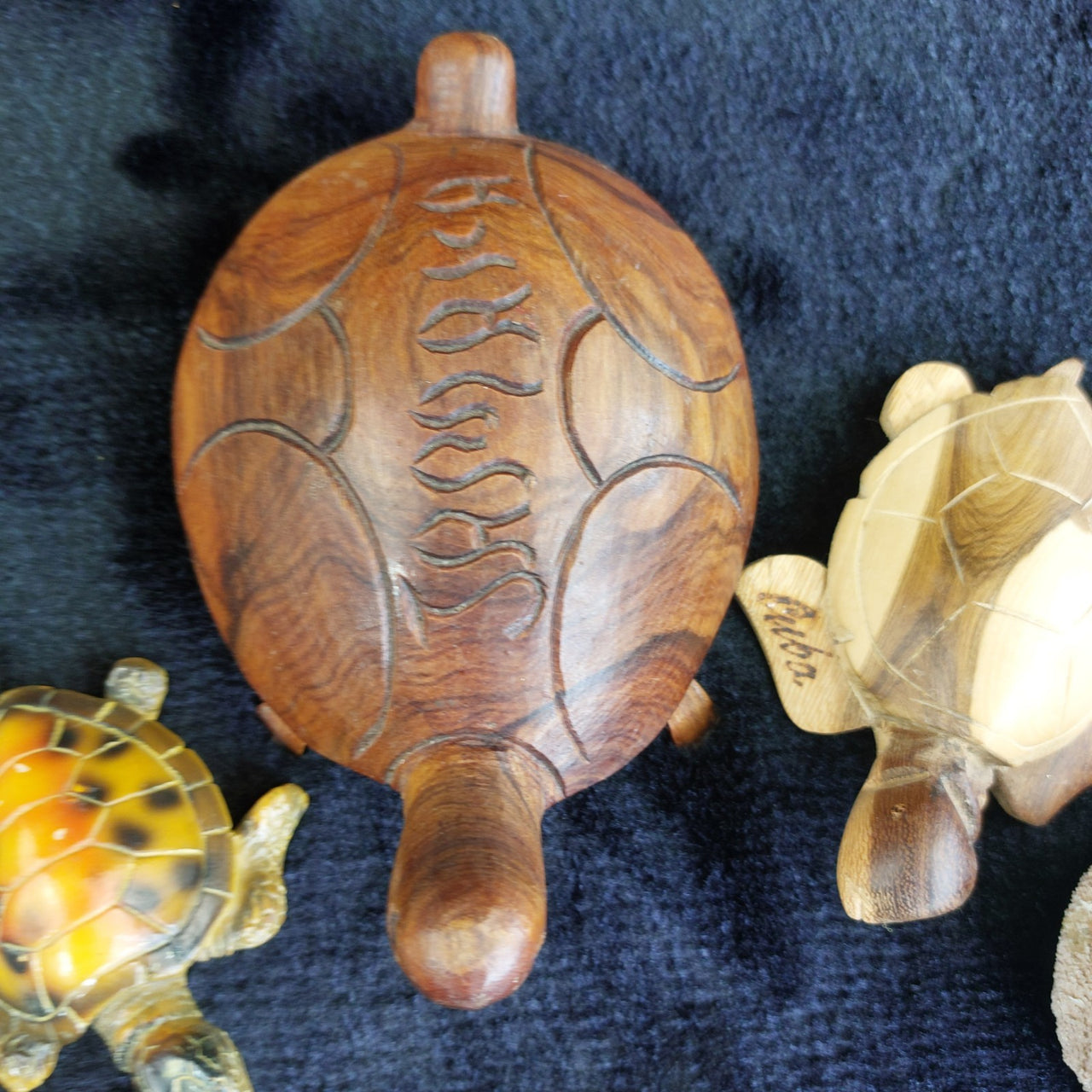 Turtle Figurine Lot Collection 6 Good Resin Wood ceramic Carved Mallorca bundle5