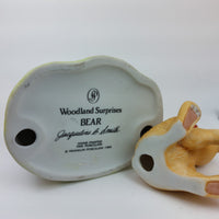 Thumbnail for 1984 Woodland Franklin Bear Jacqueline Smith Porcelain Hand Painted 3