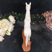 Thumbnail for Hand Carved Wooden Horse Figurine â Nose Damage- Rustic Decor Sculpture Orname4