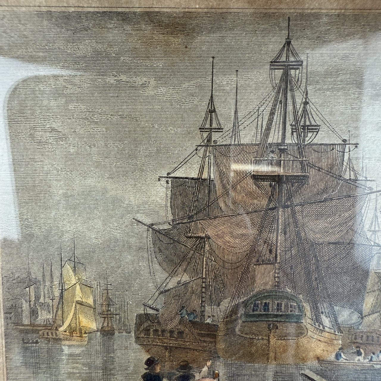 Antique c.1830 Hand-Coloured Engraving Print Bristol Harbour Lambert & Collard6