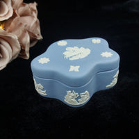 Thumbnail for Wedgwood Blue Elegant Jasperware & Collectible Trinket Box/Lidded Dish British d14