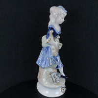Thumbnail for Vintage Porcelain Foreign Lady Musician Figurine 6.5