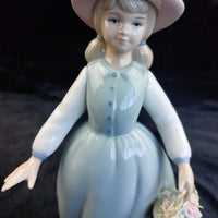 Thumbnail for The Leonardo Girl Collection with Basket Blue Dress Figurine 7