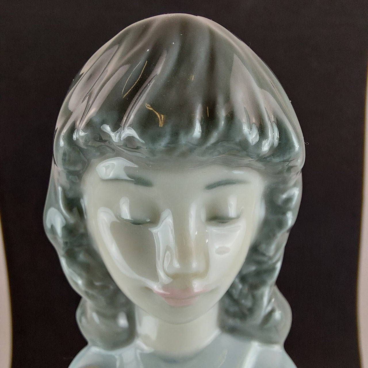 NAO Handmade Beautiful Porcelain Young ladyl with Puppy Figurine - 8.9" - 1990.5