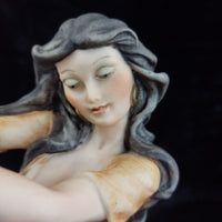 Thumbnail for Giuseppe Armani Florence lady Figurine 14in Gypsy Semi Nude bohem decor11