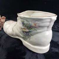 Thumbnail for Maryleigh Pottery Floral Boot Vase Gilded Staffordshire 12