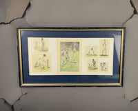 Thumbnail for Lucien Davis Cricket Art Print Framed 19thC Illustrations Sport Scene Technique 1