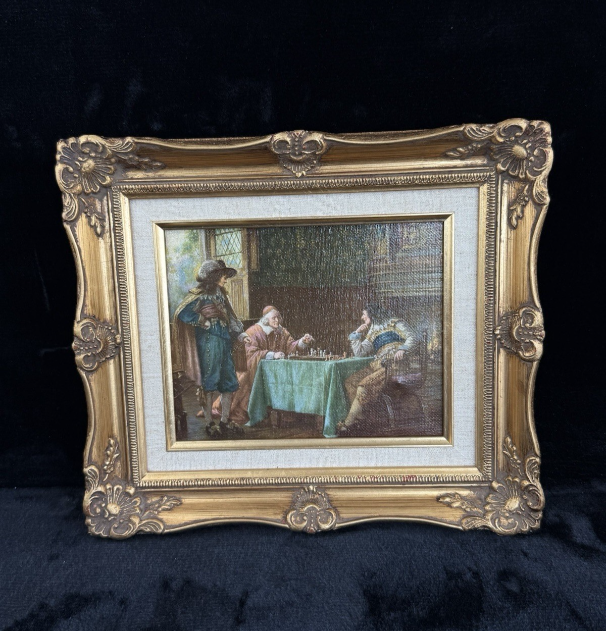 Old Masters Style Print The Cardinals Move by F. M. Bennett Gold Framed Art14