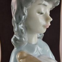 Thumbnail for NAO Handmade Beautiful Porcelain Young ladyl with Puppy Figurine - 8.9