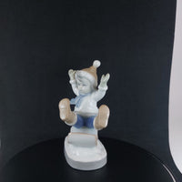 Thumbnail for Vintage German Porcelain Child on Sled Figurine Winter Scene Ornament 12cm4