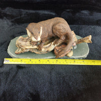 Thumbnail for Border arts fine Edmann 1978 Limited Otter Sculpture 306/350 Stone Base Wil8