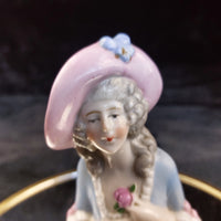 Thumbnail for Germany Half Porcelain Doll Pair Lady Figurines Hand Painted 4.2 in 1006 Vintage13