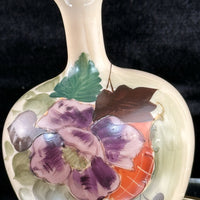 Thumbnail for Milk Bohemian Glass Vase Floral Enamel 8” Antique Art Nouveau Style decor China7