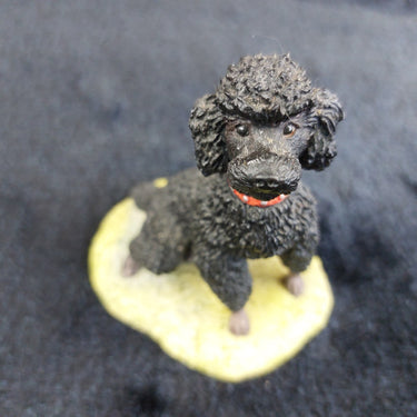 Border Fine Arts Black Poodle Figurine  Ayres Handmade Scotland Dog Statue 1983.1