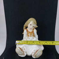 Thumbnail for Vintage Italy - Ceramic 1950s A. Santini Little Girl Sitting Glazed Figurine6