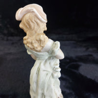 Thumbnail for German 9in Bisque Figurine Girl Watering Can Antique Hand Painted Gilt Accents4