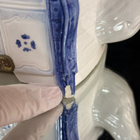 Thumbnail for Novelty Machine Sewing Teapot White Blue Gold Ceramic Stitching Theme see pics3