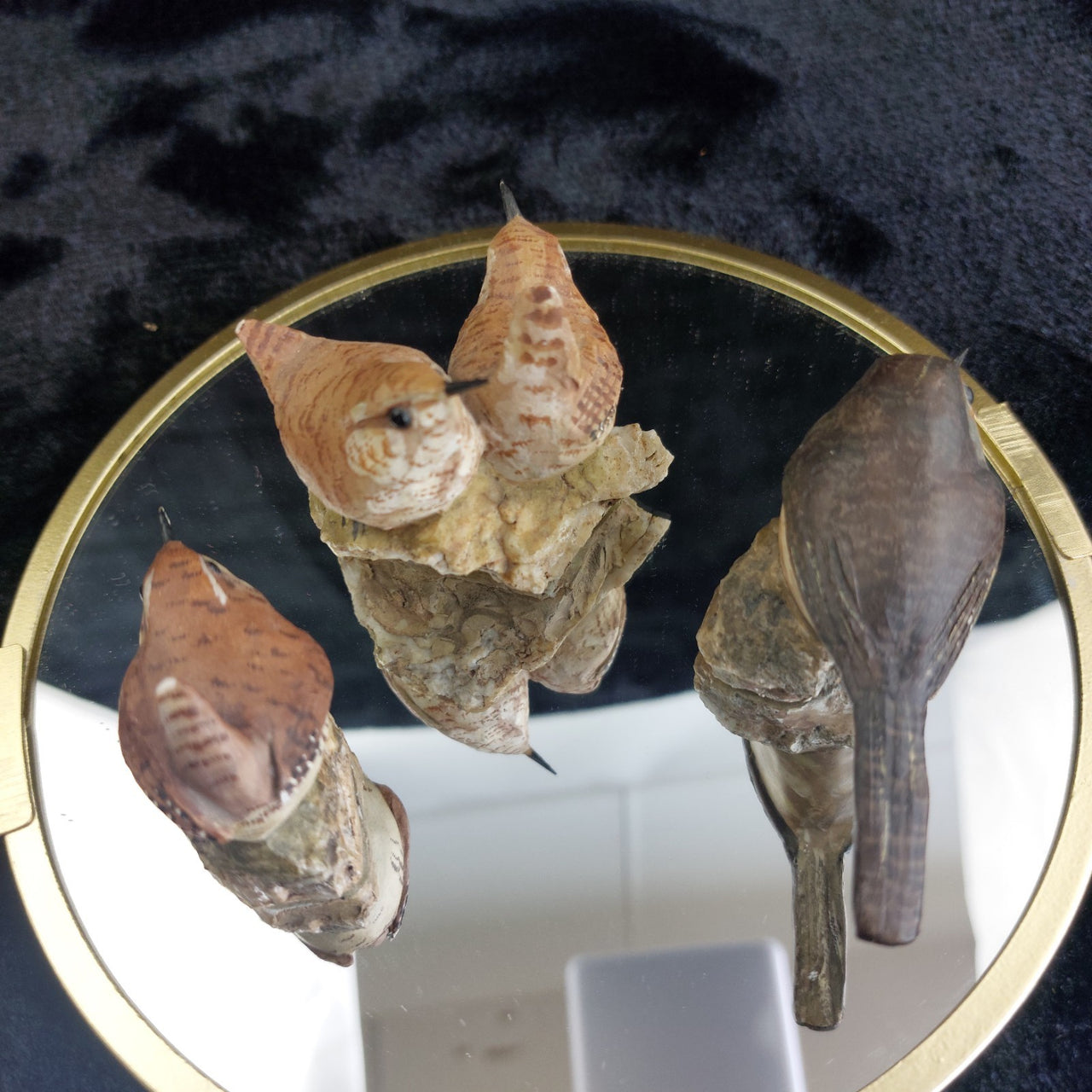 M Leadbetter Cornwall Bird Figurines â Set of 3 Wrens & Robin, 1979â81 Handc7
