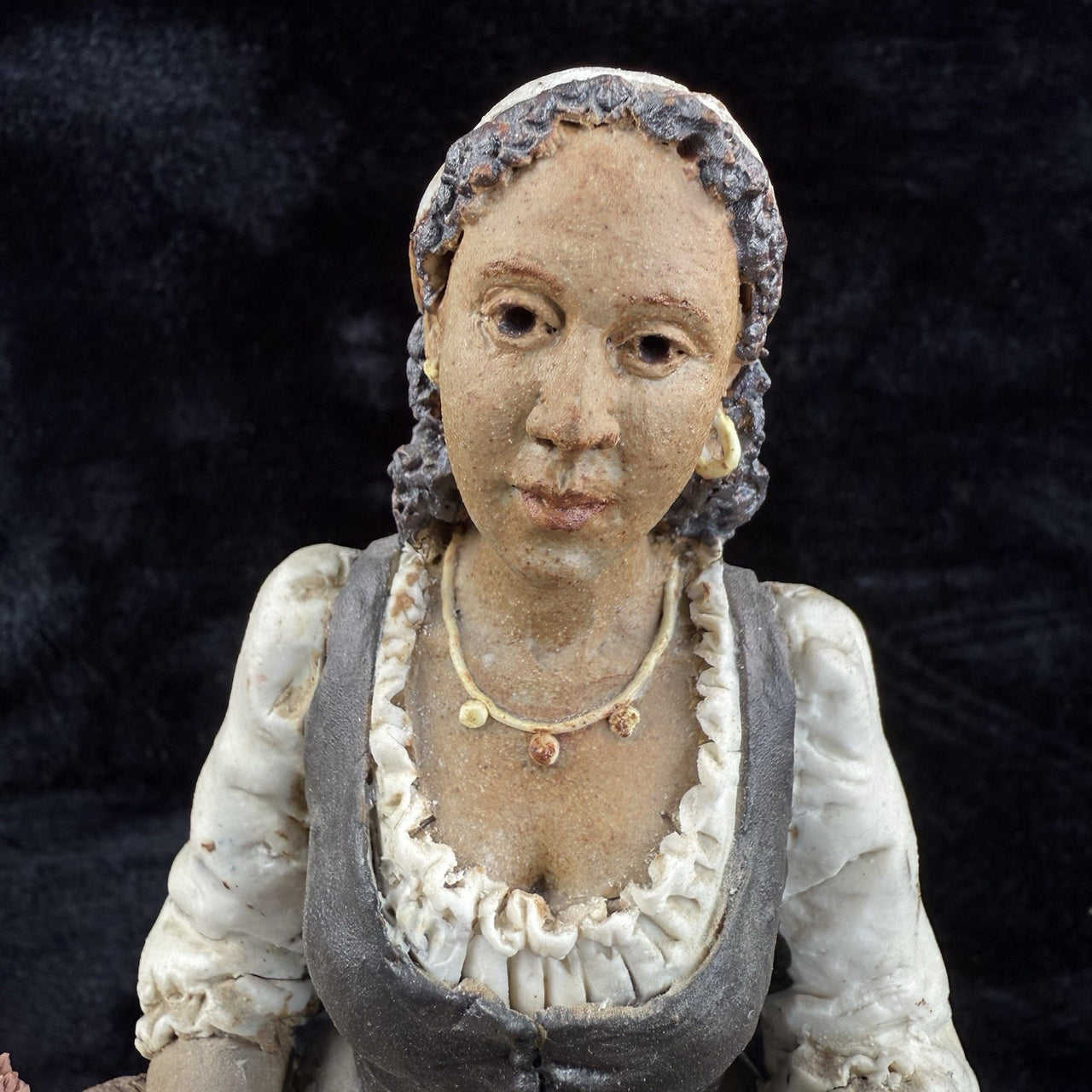 Rare Castagna Florence Figurine Flower Seller - Signed Italy see pics8