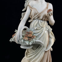 Thumbnail for Giuseppe Armani Florence Fresh Fruits Lady Figurine 14” Italy Home Decor 1987 .4