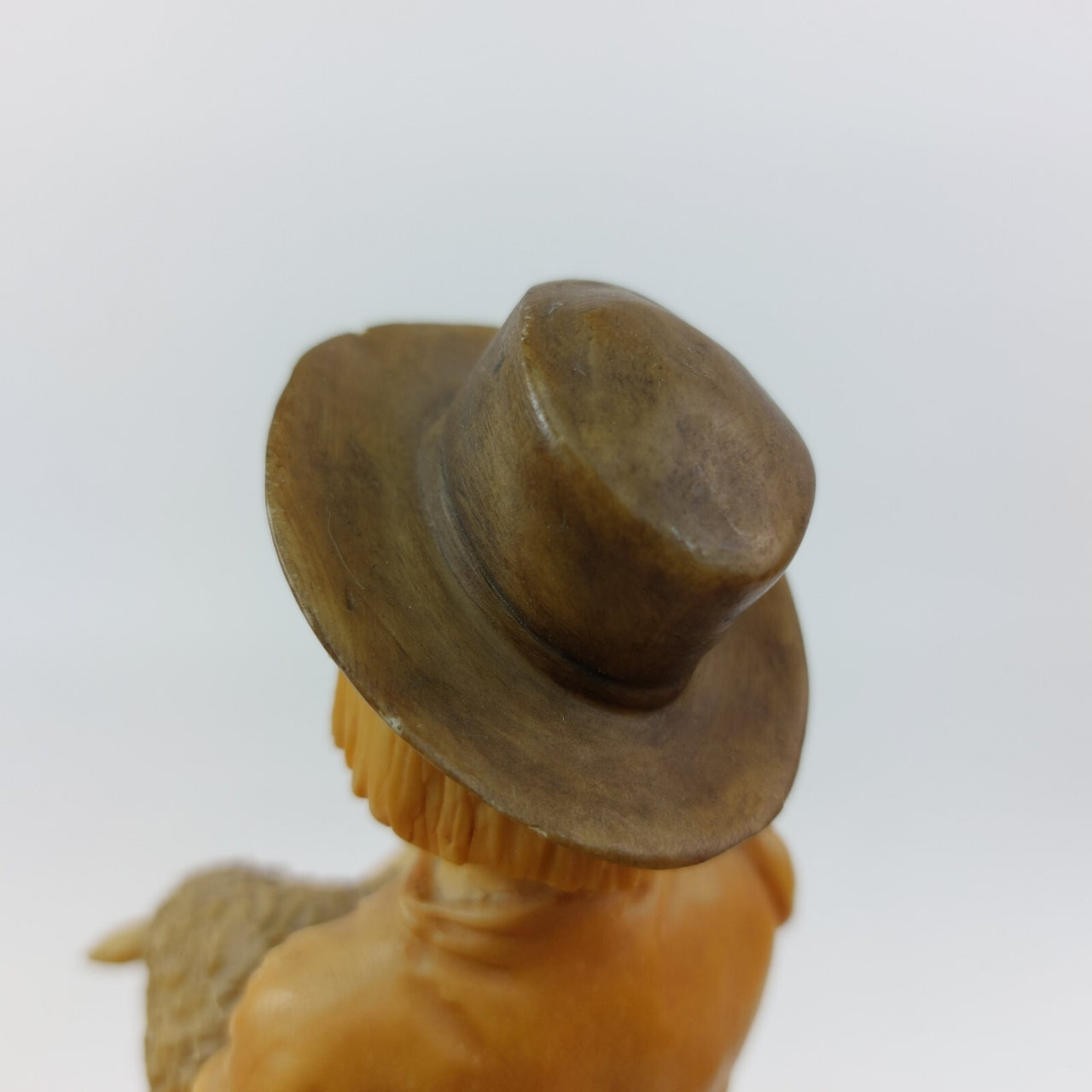 Resin Figurine of Girl Holding Lamb on Marble Base 1455 gr 9.75" decor.11