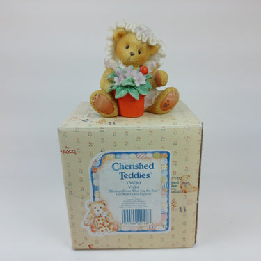 Cherished Teddies Violet 'Blessings Bloom When You Are Near'  3