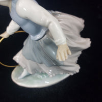 Thumbnail for NAO Girl Spain Figurine with Hoop Glazed Porcelain Worn Base A-16M Sculpture7