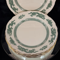 Thumbnail for Royal Cauldon Antique Green Dragon Plates x6 England Ironstone c.1900s. 10.5