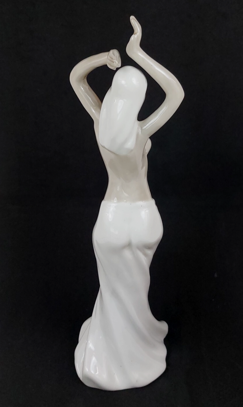 Possibly Antique Dancing Lady Figurine Porcelain Dancer Elegant Rare Vintage 11"3