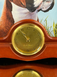 Thumbnail for Vtg Boxer Dog Wood Desk Clock & Picture Frame Pet Themed Mantel Decor see pics10