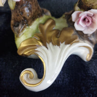 Thumbnail for Beautiful Capodimonte decor gift Double Candle Holder 4.5in Porcelain see pics11