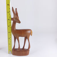 Thumbnail for Vintage Hand-Carved Wooden African Antelope & Gazelle Ornaments -Set of 2 Animal7