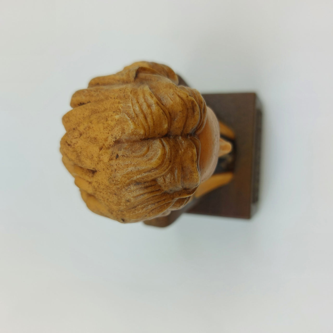 Rare ANRI Handcrafted Vintage Beethoven Bust on Wood Base with Metal Nameplate8
