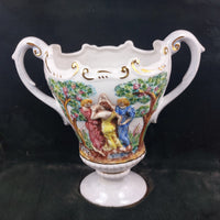 Thumbnail for Capodimonte Style Vase with Classical Figures decor roman antique greek Figurine2