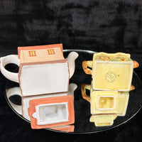 Thumbnail for Keele Pottery St Thatched Cottage & Pleasant Hill Station Teapot Set kitchen dec5