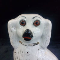 Thumbnail for Staffordshire 19th Century antique porcelain Dog figurine 10.5