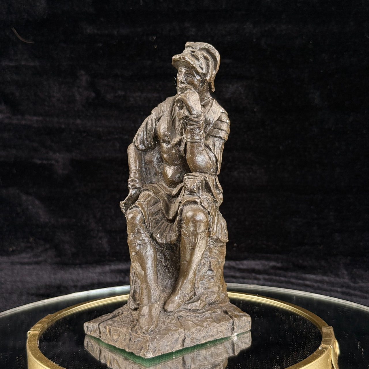 Bronze Lorenzo de Medici Figurine Sculpture Thinker Style 6" Renaissance Art.5