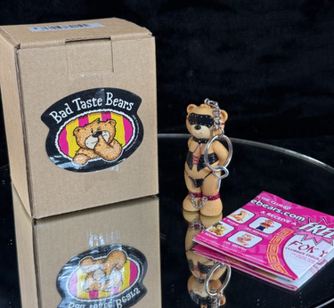 Rare Vintage Bad Taste Bears BDSM Gimp Keychain Boxed  Figurine Collectible 0